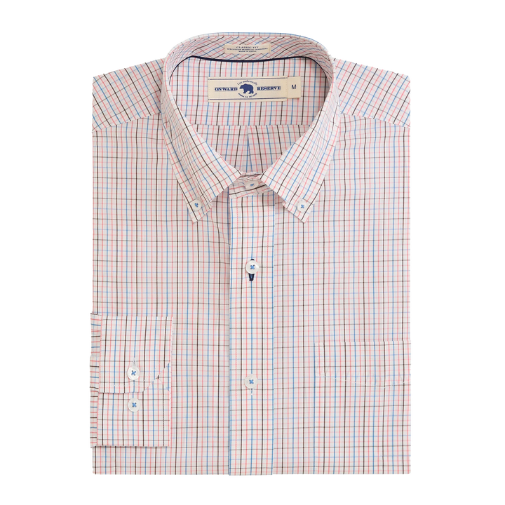 Onward Reserve Beadons Classic Fit Quad Button Down - Mauvewood