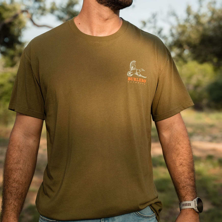 Burlebo Men’s S/S T-Shirt- Duck Wild - Hunter Green