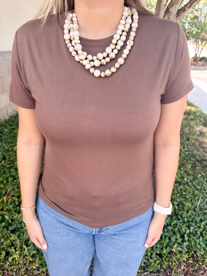Gale Crew Top - Brown