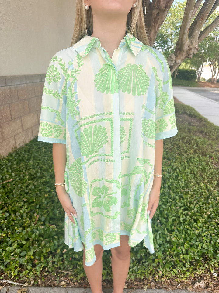 Sea Breeze Shirt Dress