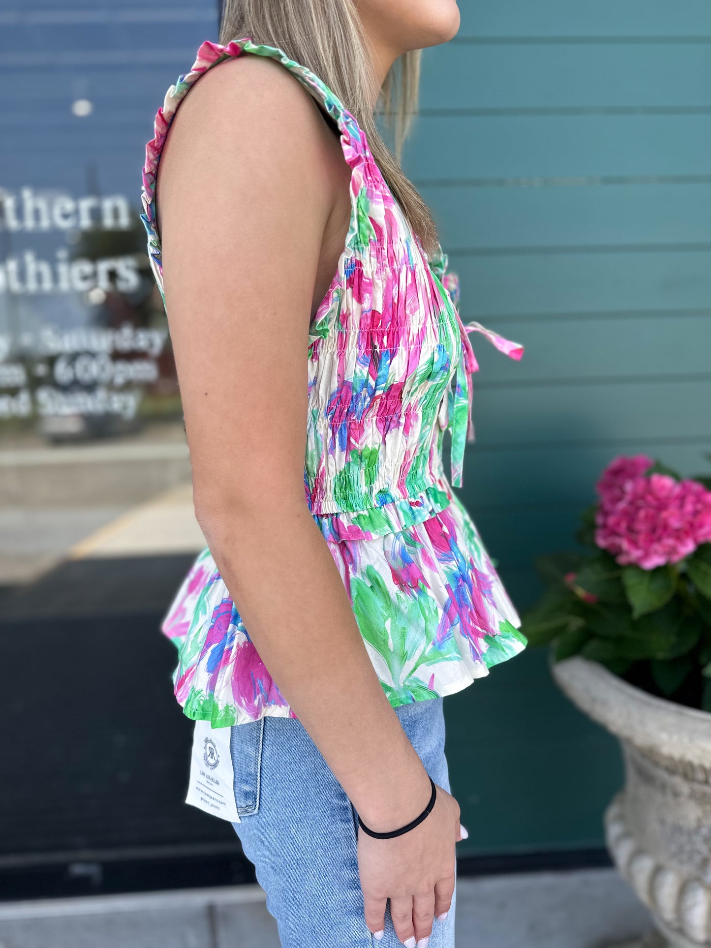 Sawyer Bow Smocked Tank