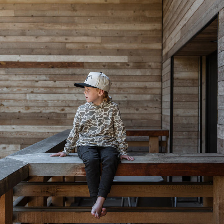 Burlebo Youth Fleece Hoodie - Classic Deer Camo