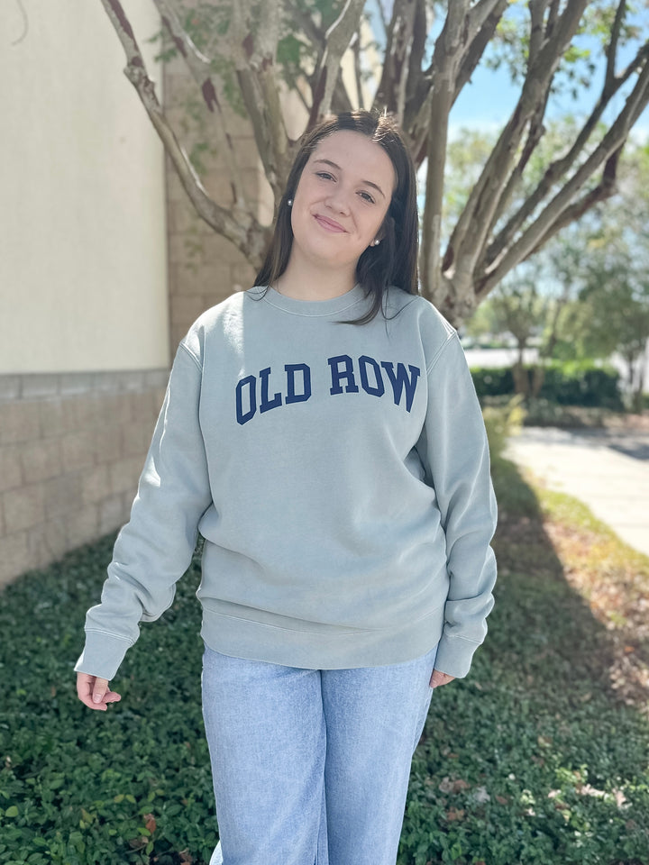Old Row Logo Sweatshirt - Sage/Navy