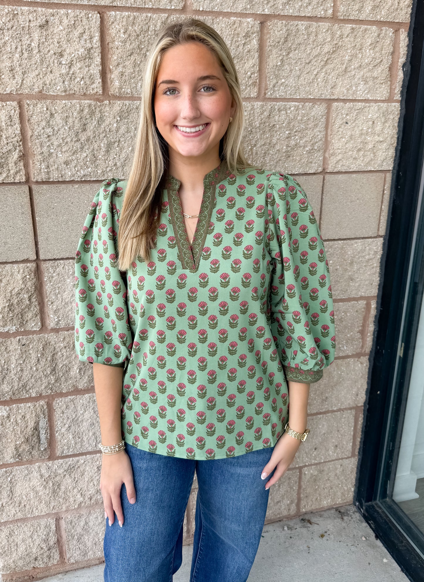 Tamryn Top - Floral Foulard Vineyard