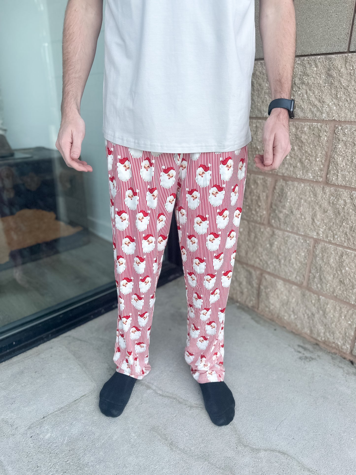 MS Mens PJ Pant - Santa Baby Red