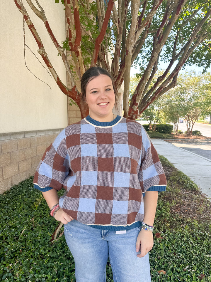 Milly Checkered Sweater