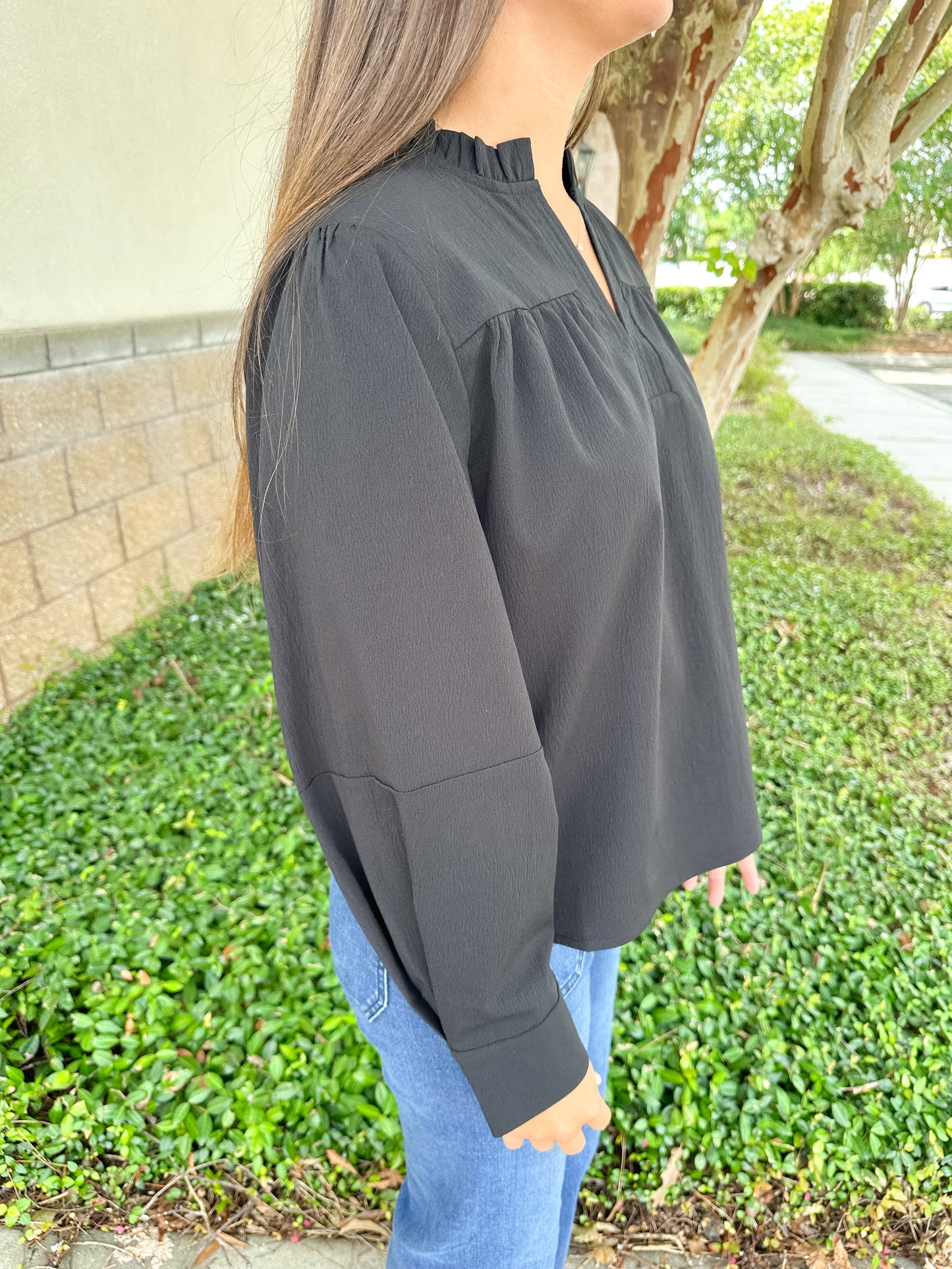 Dixon V-Neck Long Sleeve Top
