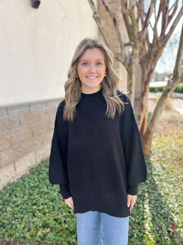 Hunter Ribbed Mock Neck Sweater