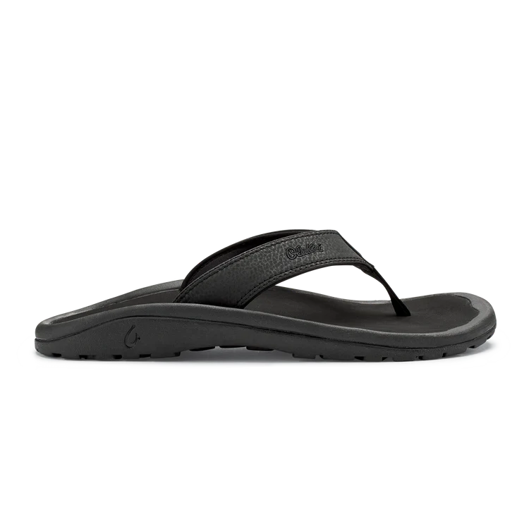 OluKai Men’s ‘Ohana Water-Friendly Beach Sandal - Black|Black