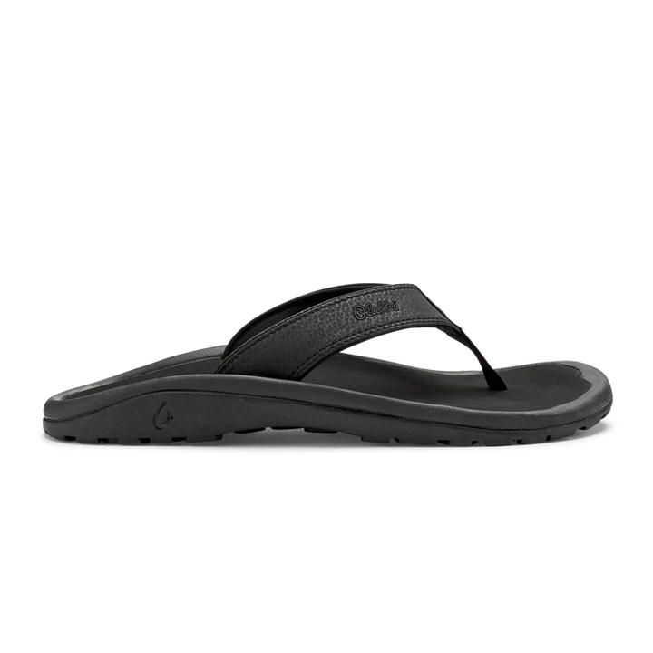 OluKai Men’s ‘Ohana Water-Friendly Beach Sandal - Black|Black