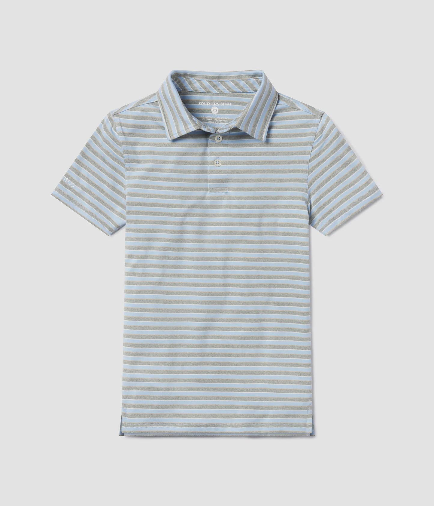 SSCO Youth Boys Cahaba Heather Stripe Polo - Ridgeway