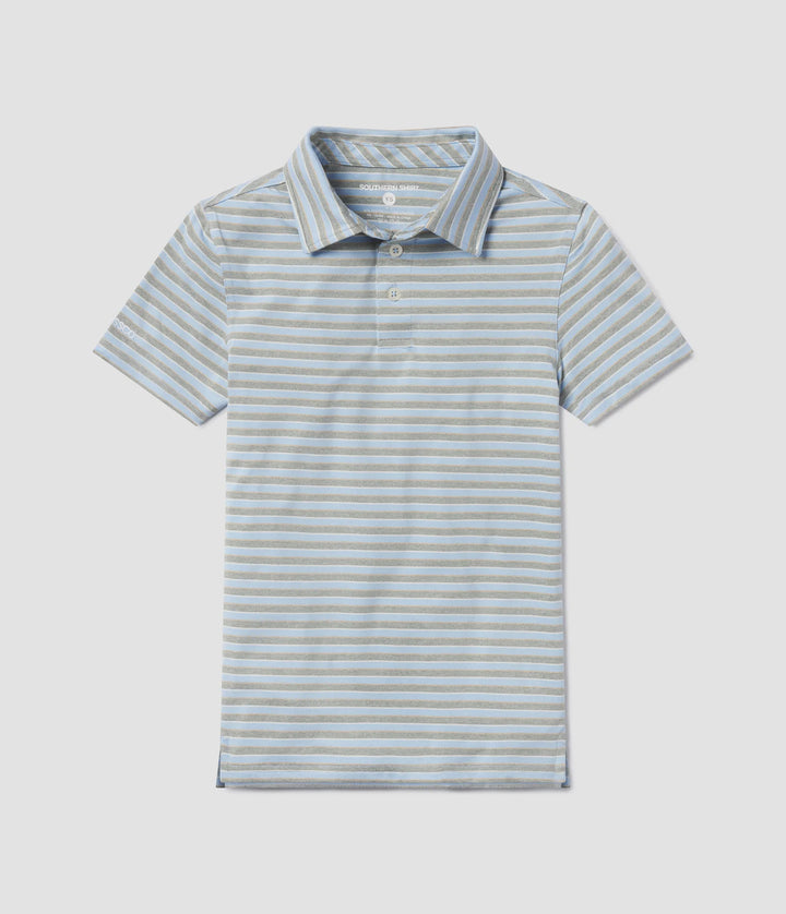 SSCO Youth Boys Cahaba Heather Stripe Polo - Ridgeway