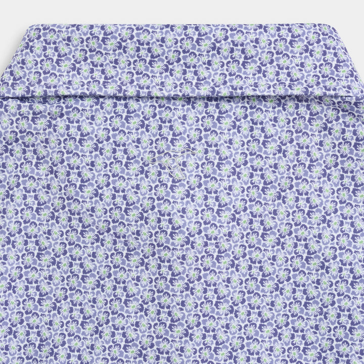 Genteal Spring ‘25 Printed Performance Polo - Violet Hibiscus