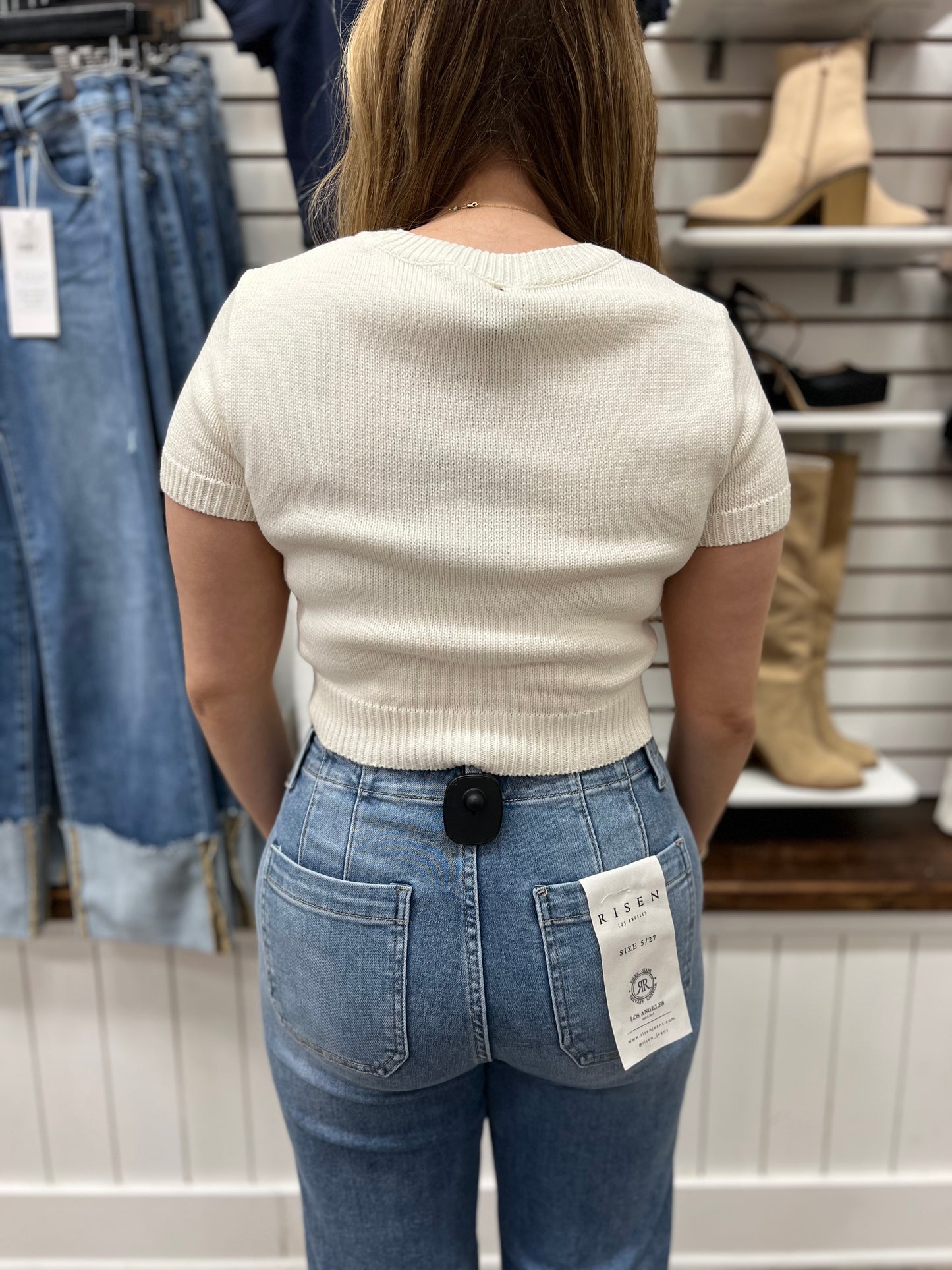 Teddy Sweater Top - White