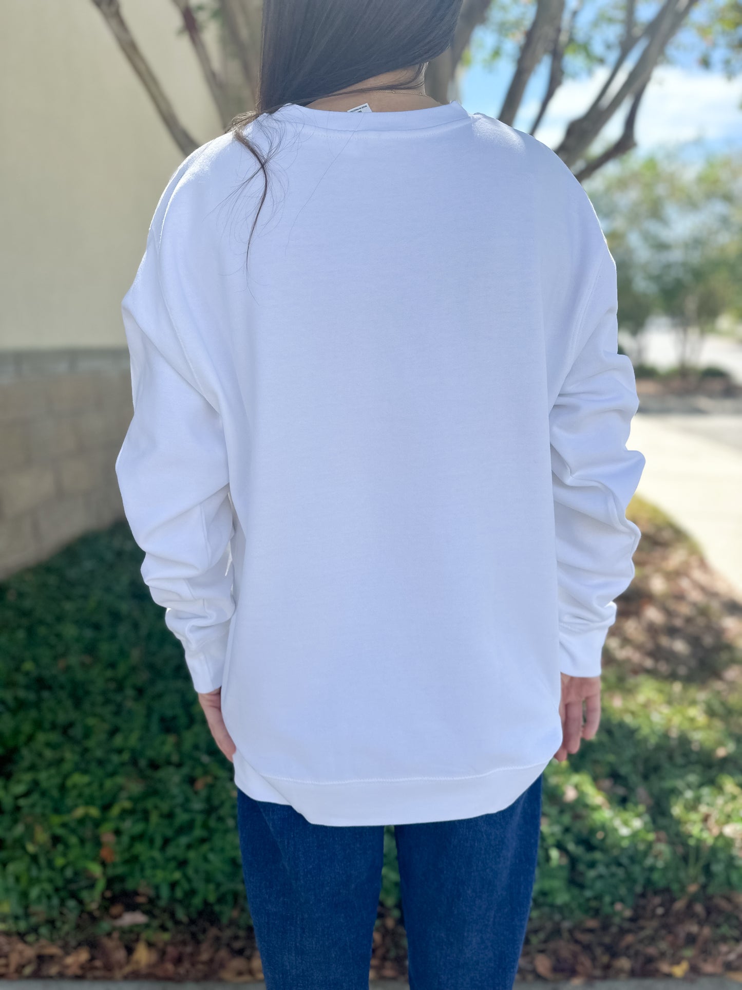 Old Row Logo Sweatshirt - White/Lavender