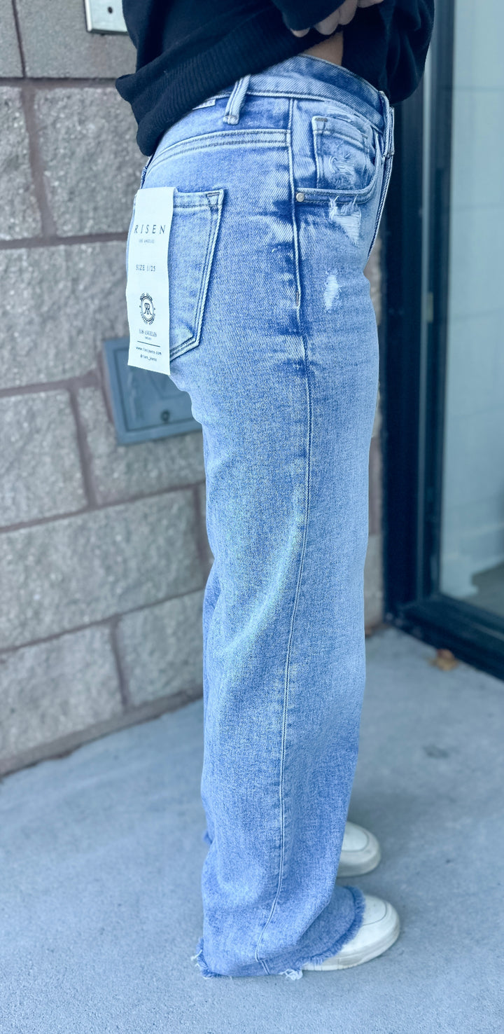 Risen Megan TC Wide Leg Jean - Light