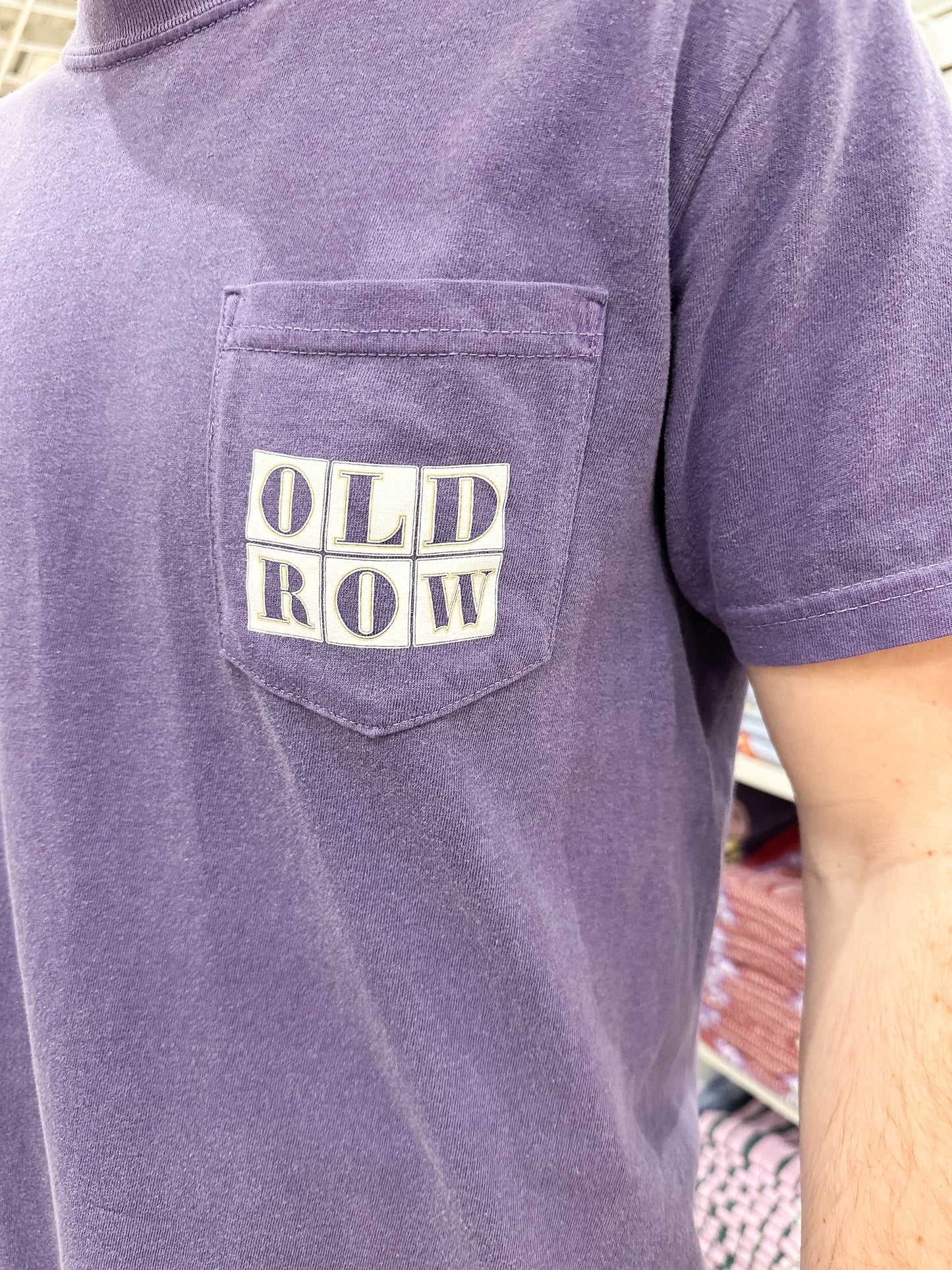 Old Row Outdoors Mardi Gras Good Times S/S Pocket T-Shirt - Grape