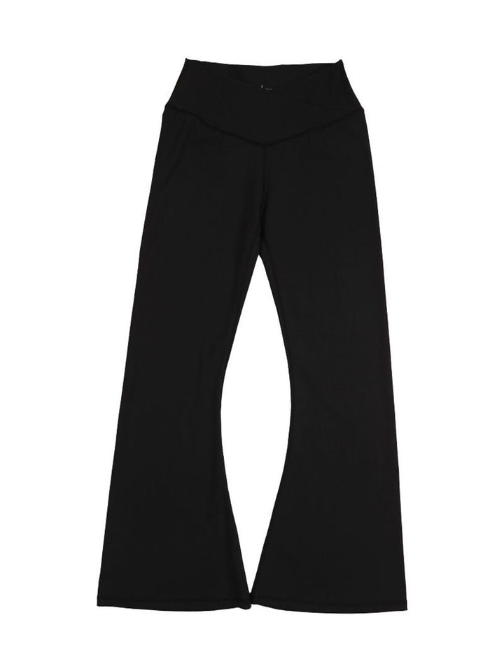 Simply Flare Crossover Leggings - Black