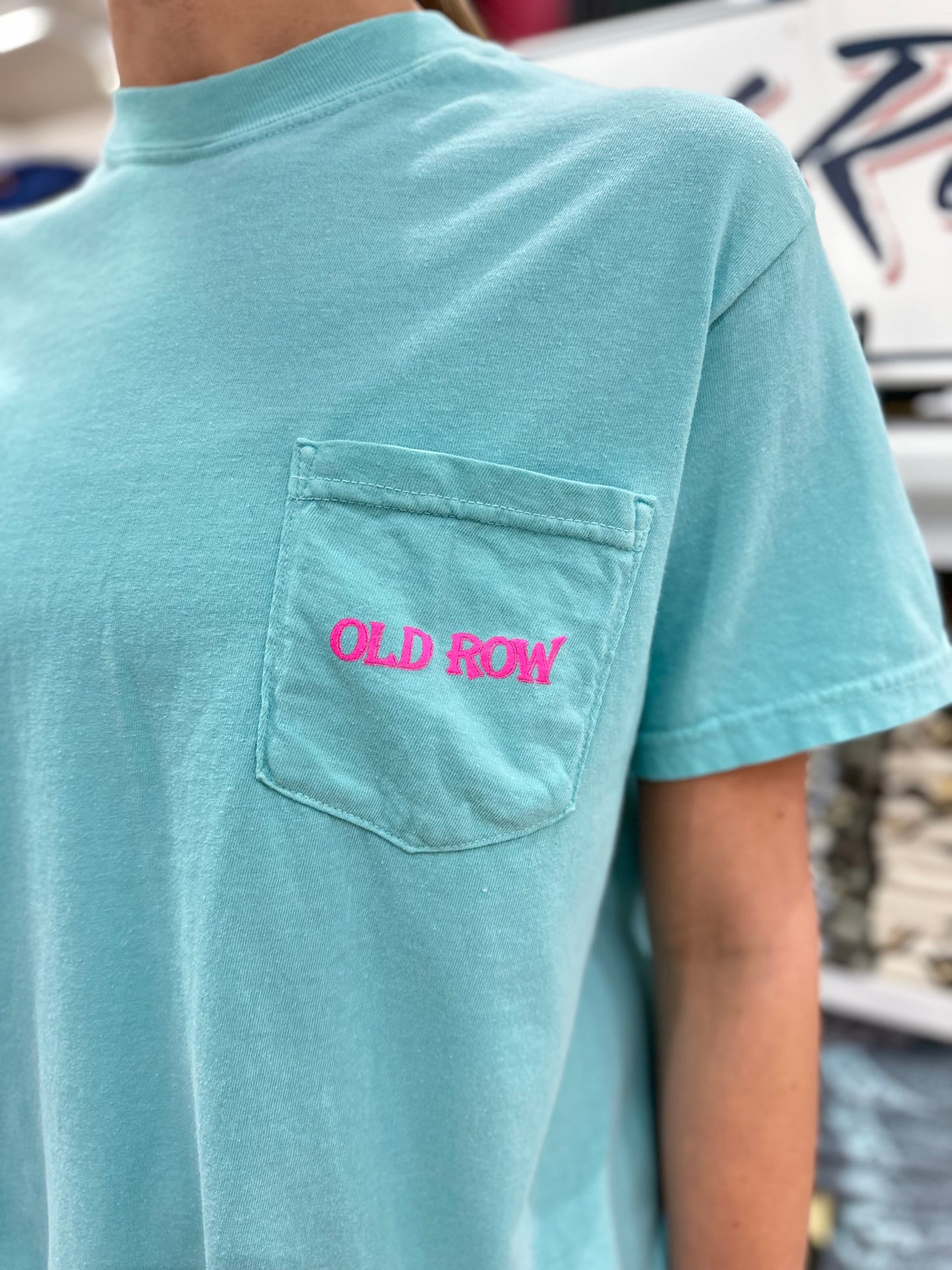 Old Row Tequila Made Me Do It Pocket S/S T-Shirt - Chalky Mint