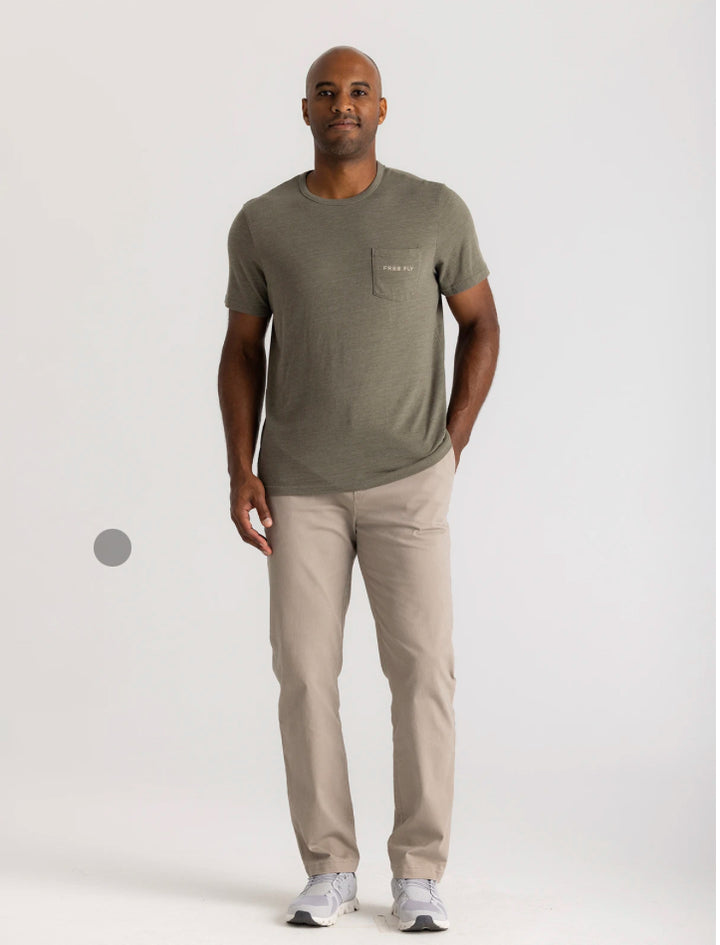 Free Fly Men’s Vintage Camo Redfish Pocket Tee - Heather Fatigue