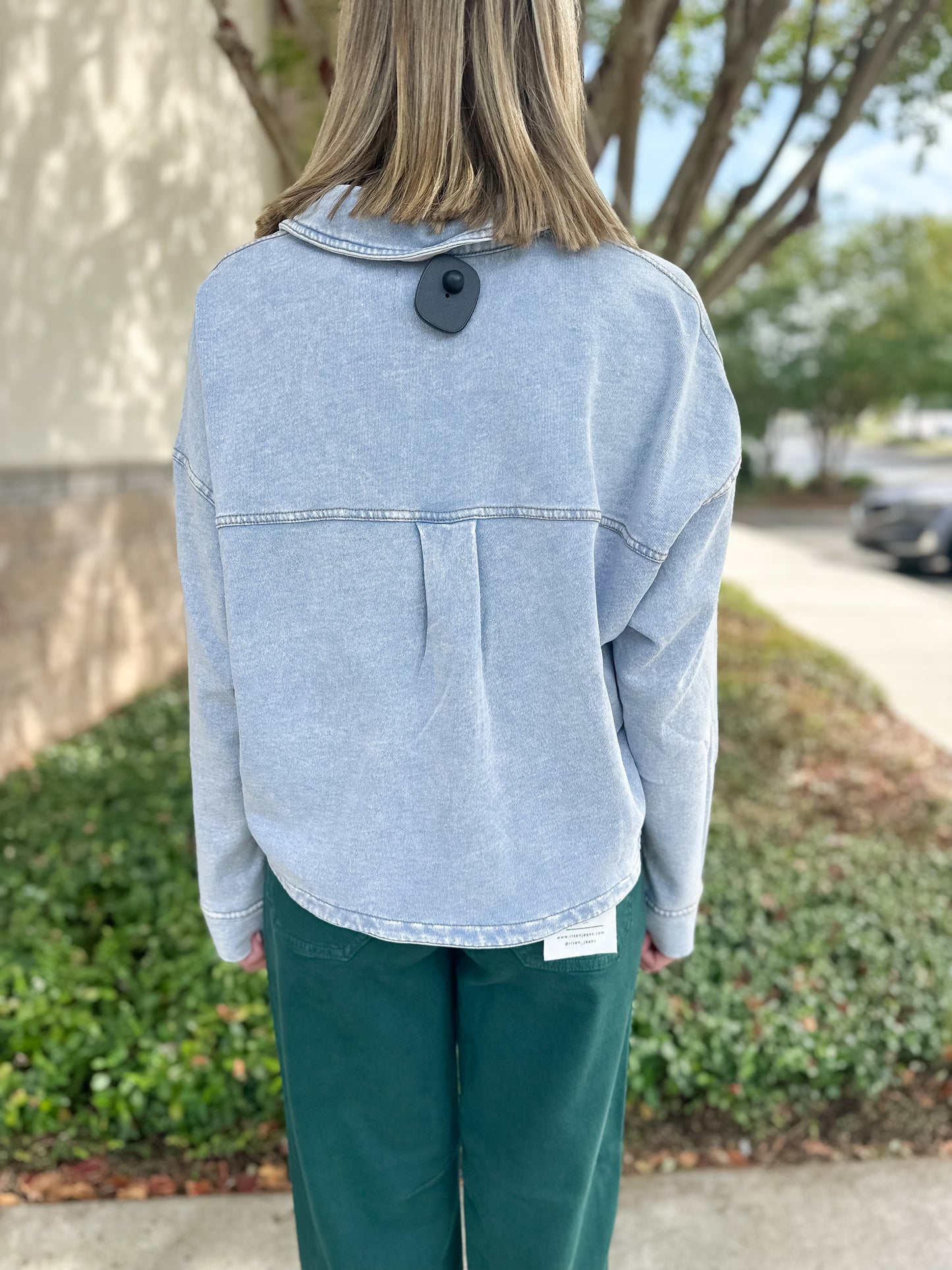 Z-Supply All Day Cropped Knit Denim - Washed Indigo