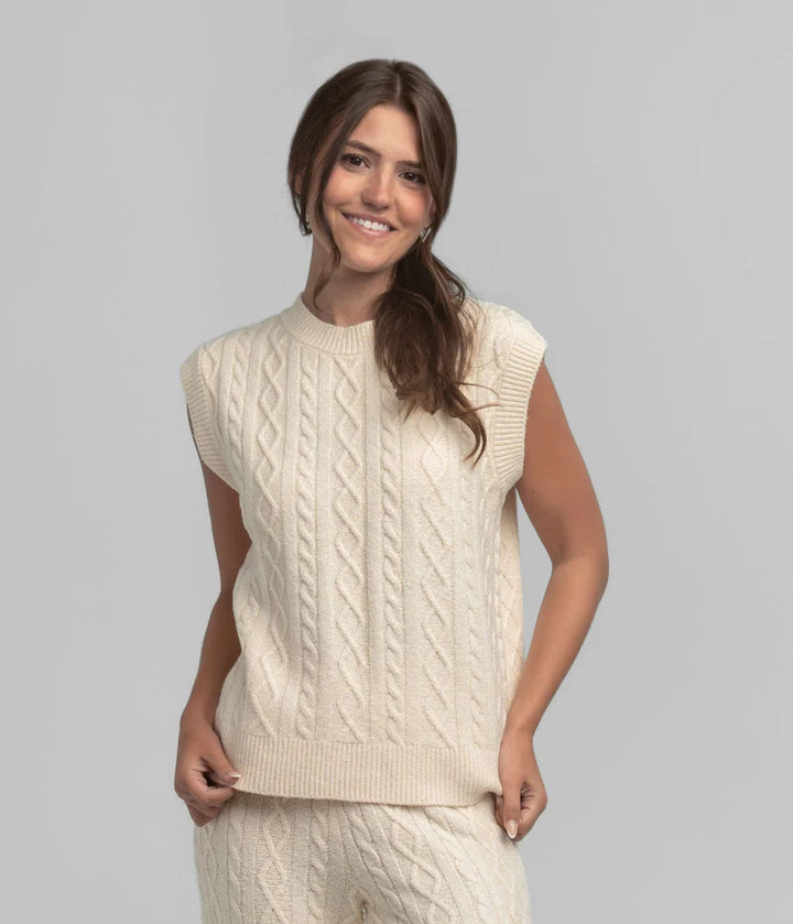 SSCO Women’s Comfy Cozy Sweater Vest - Parchment