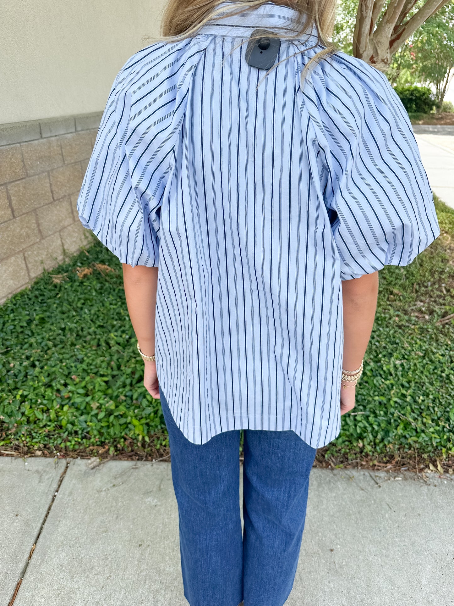 Gloria Pinstripe Top