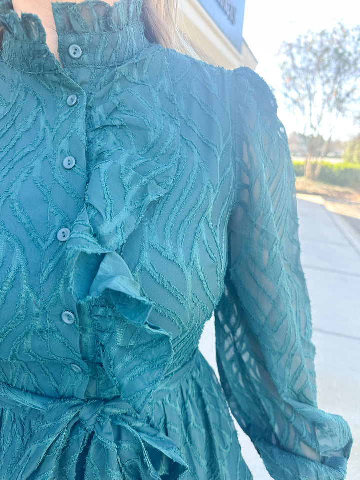 Emerald Whisper Maxi Dress