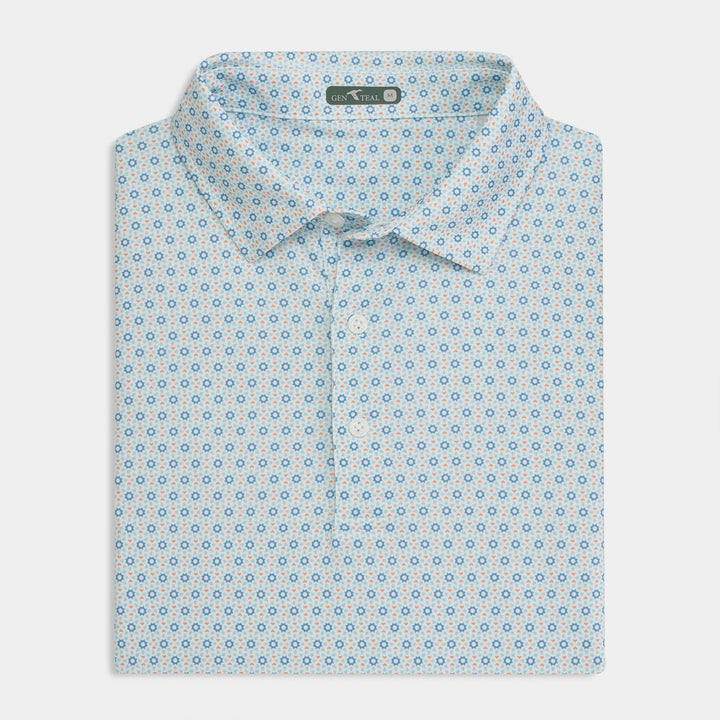Genteal Spring ‘25 Printed Performance Polo - Sun