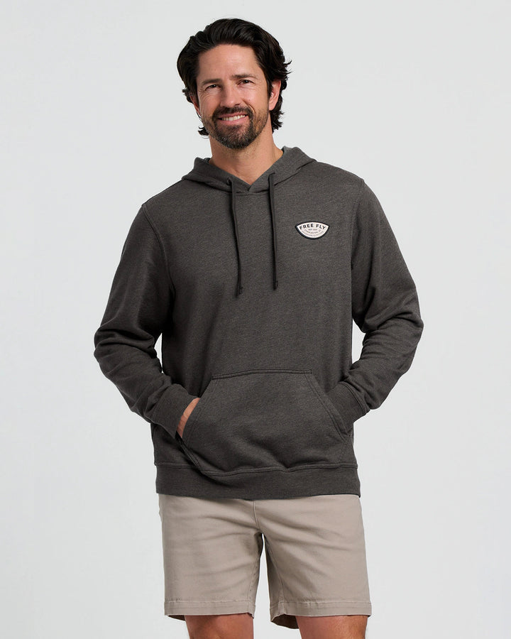 FreeFly Men’s Vintage Outfitters Fleece Hoodie - Heather Black Sand