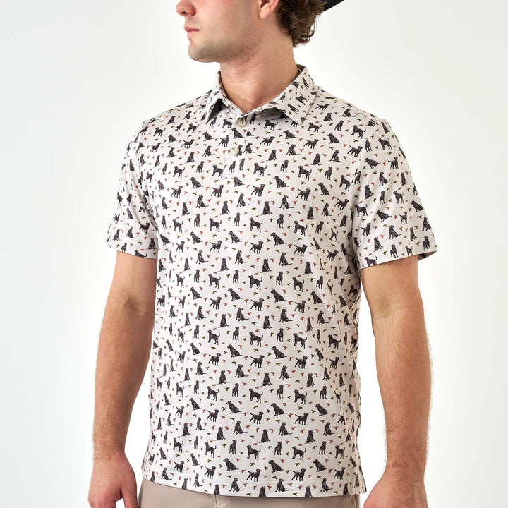 Burlebo Men’s Performance Polo - Ducks And Dogs
