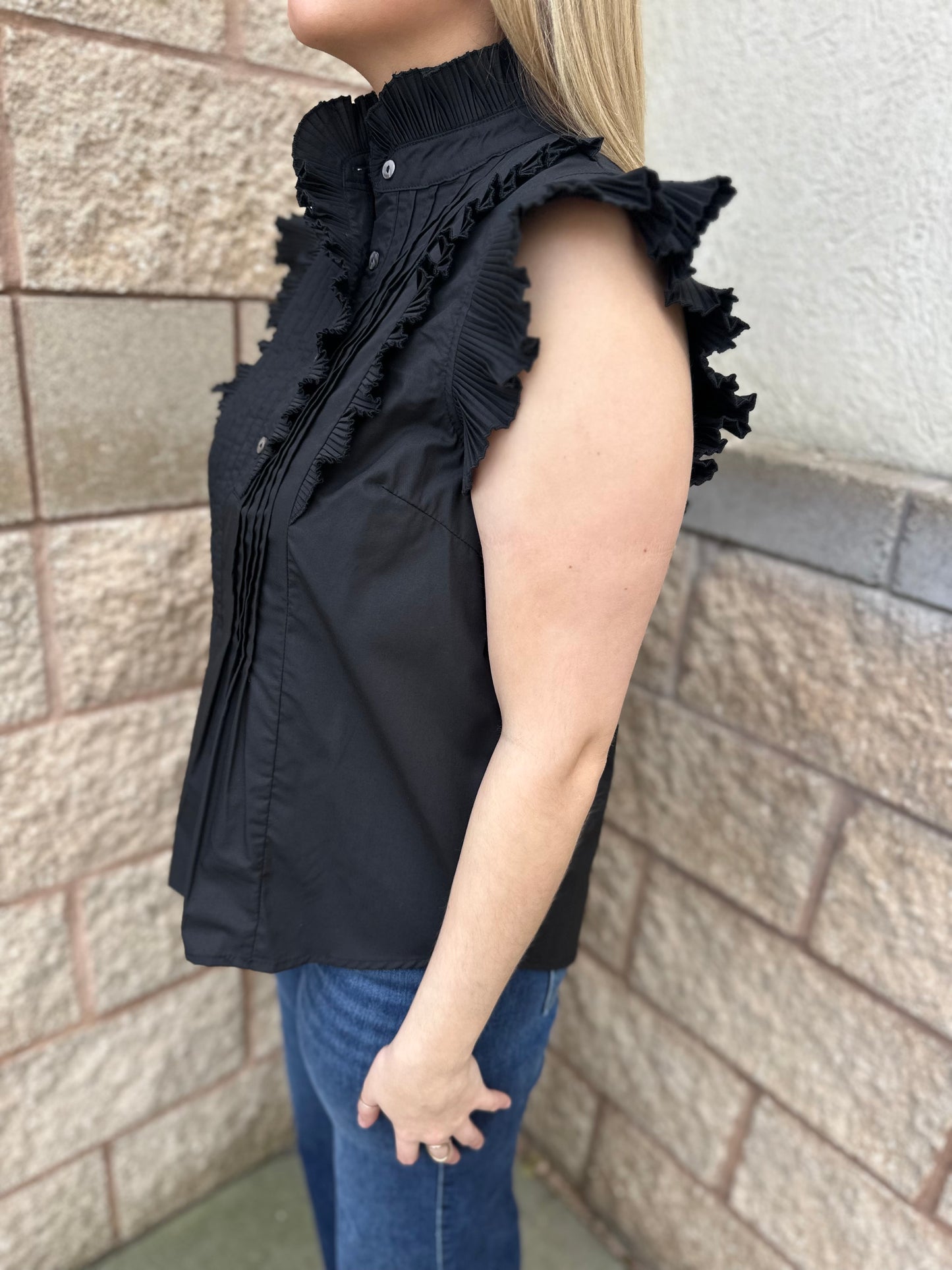 Victorian Ruffled Down Blouse