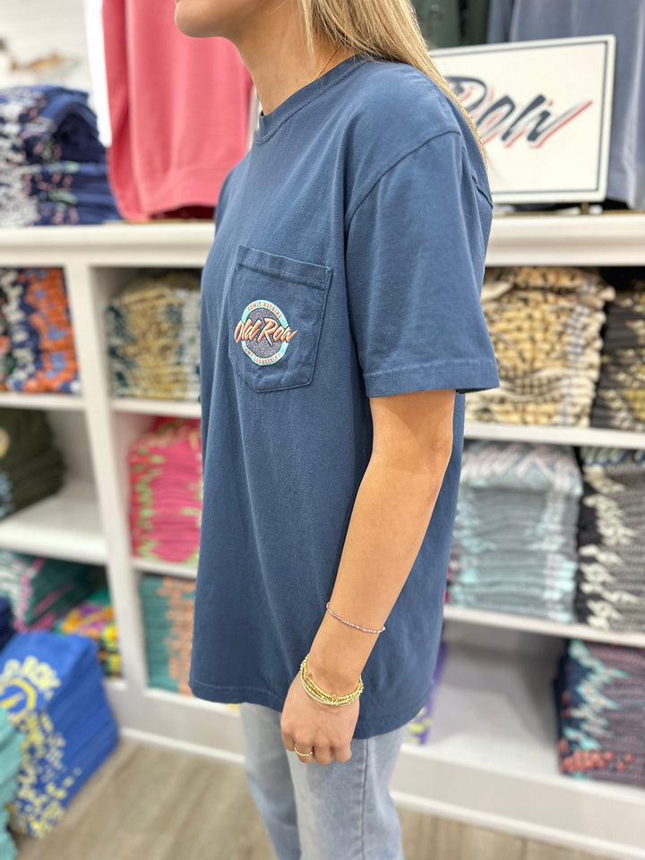Old Row Circle Logo Pocket S/S T-Shirt - Midnight