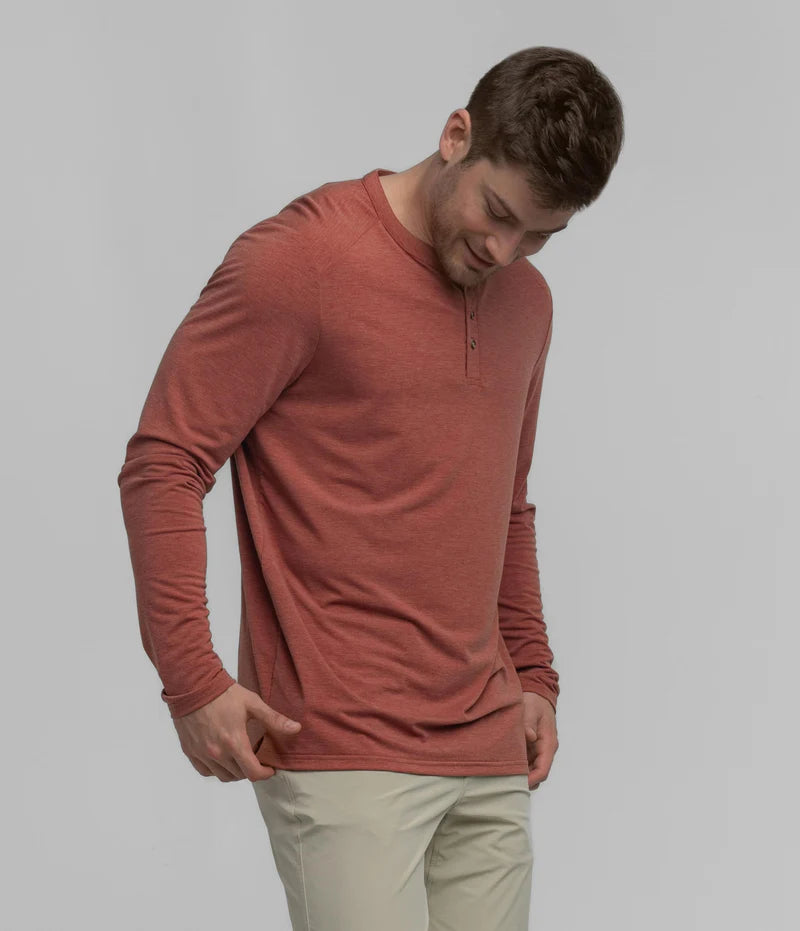 SSCO Men’s Max Comfort L/S Henley - Canyon