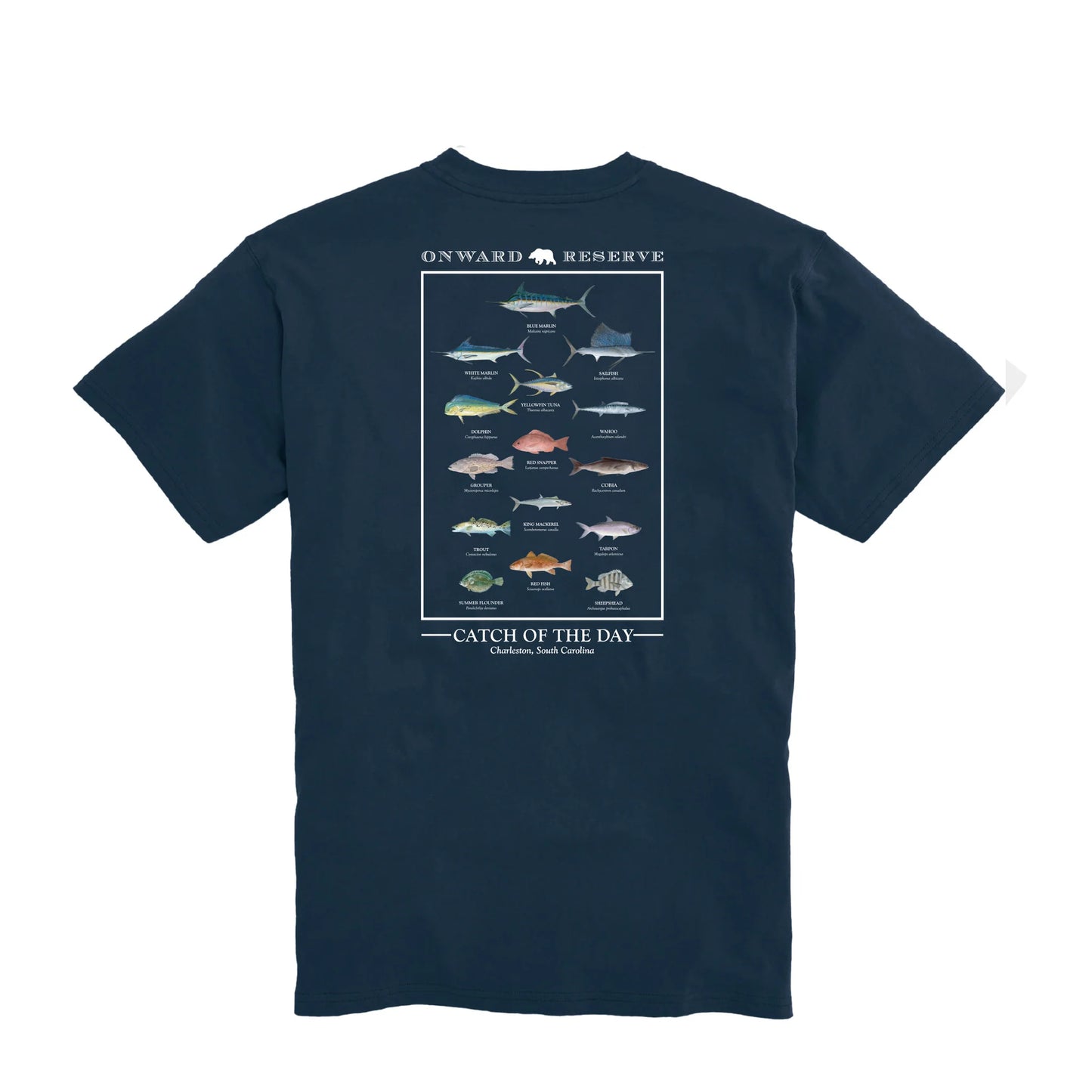 Onward Reserve Coastal Fish S/S Pocket T-Shirt - Dark Denim