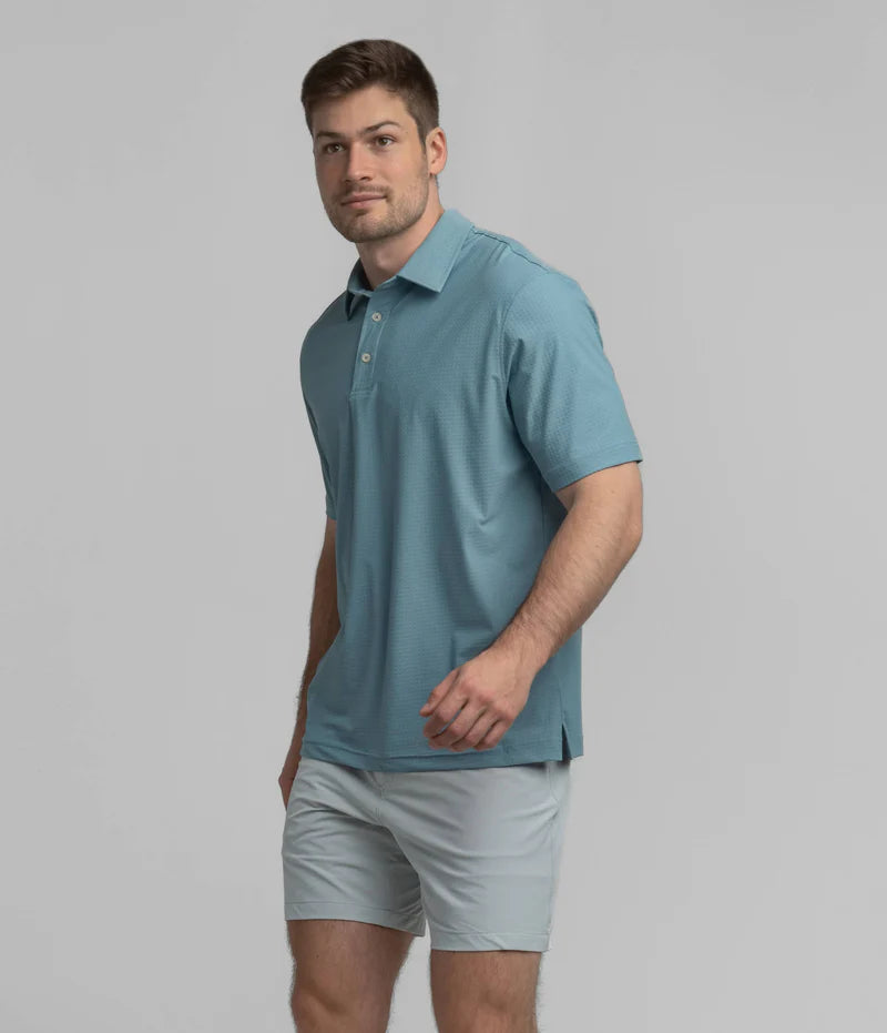 SSCO Men’s Next Level Performance Polo - Smoke Blue