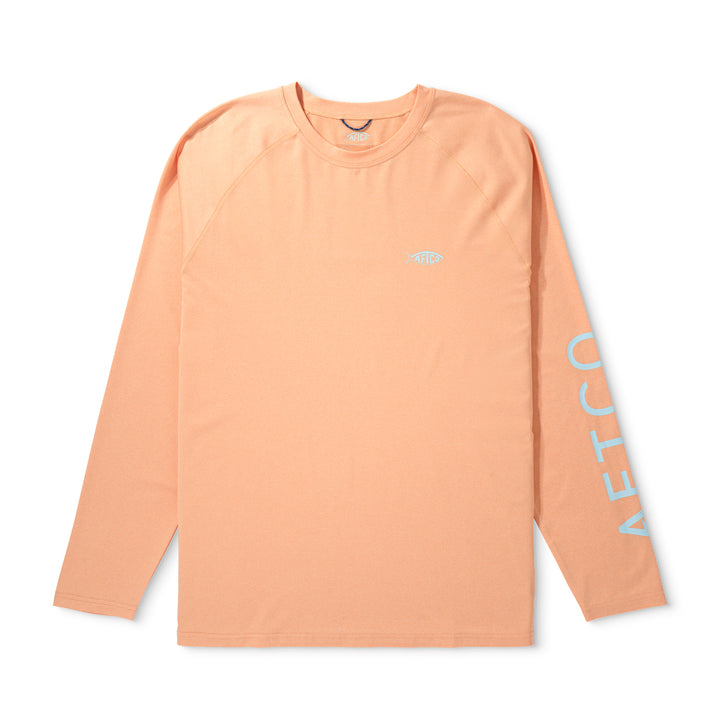 Aftco Men’s Samurai L/S Tee - Coral Sands Heather