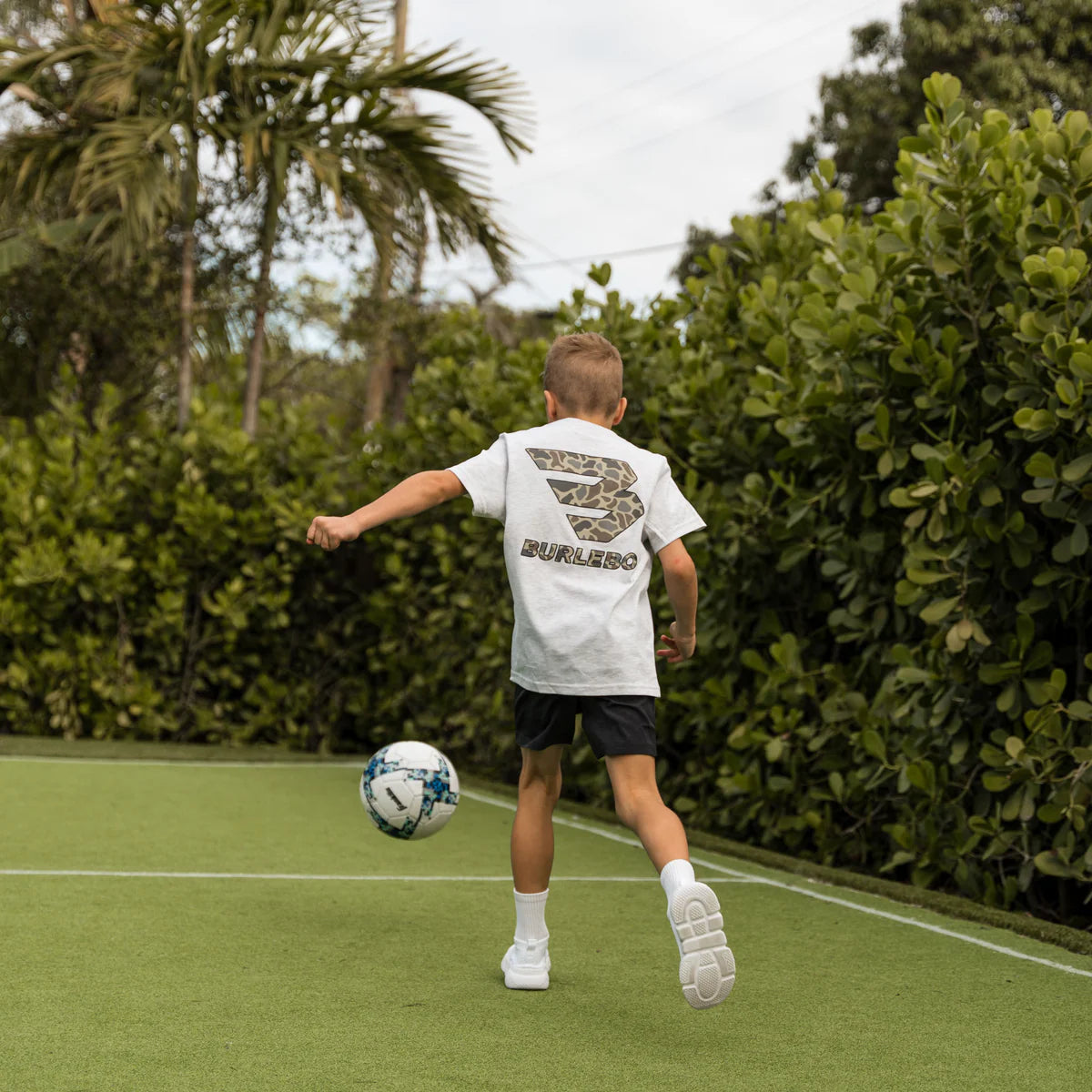 Burlebo Youth Flying B Logo S/S T-Shirt - Heather Ash Grey