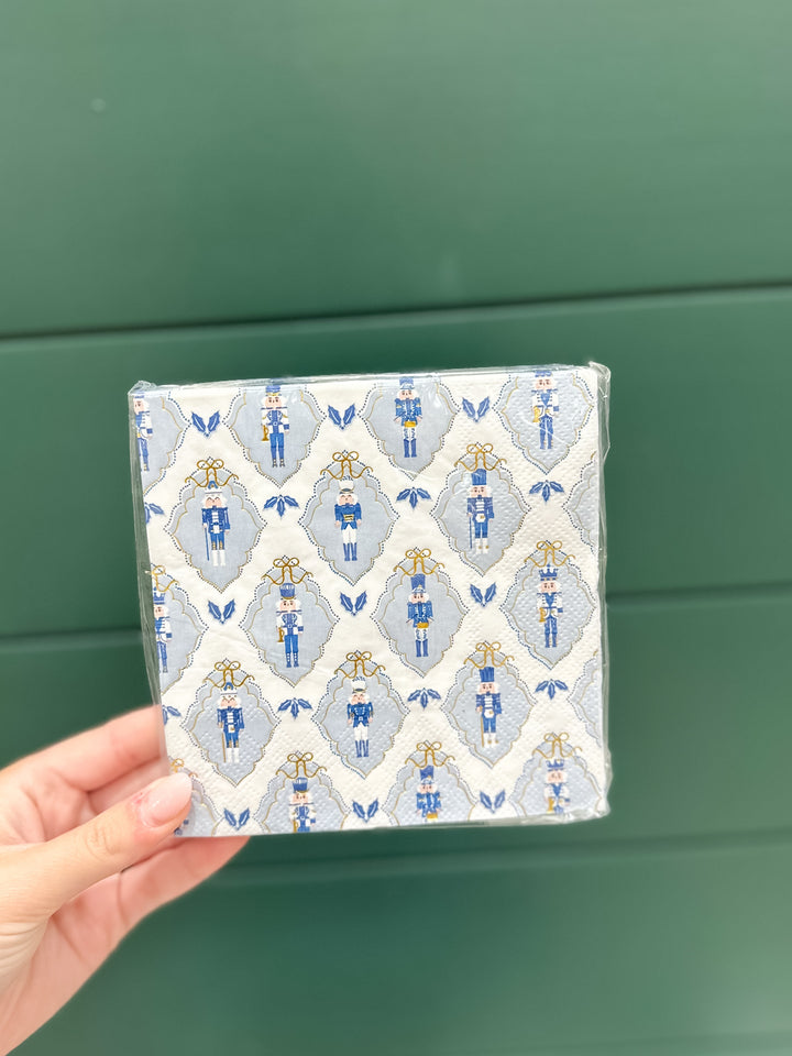 MS Cocktail Napkins - Blue Nutcracker