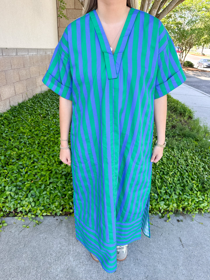 Mystic Maxi Dress - Blue & Green