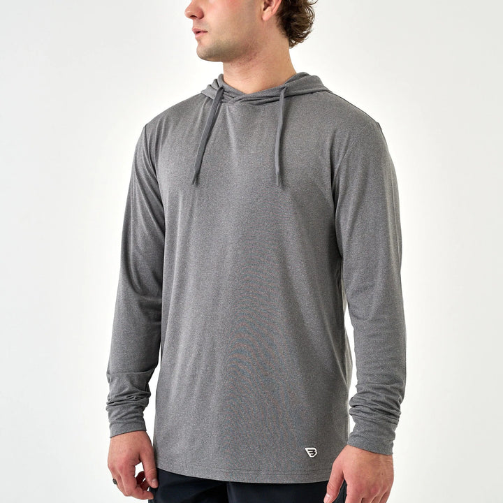 Burlebo Men’s Performance Hoodie - Dark Heather Grey