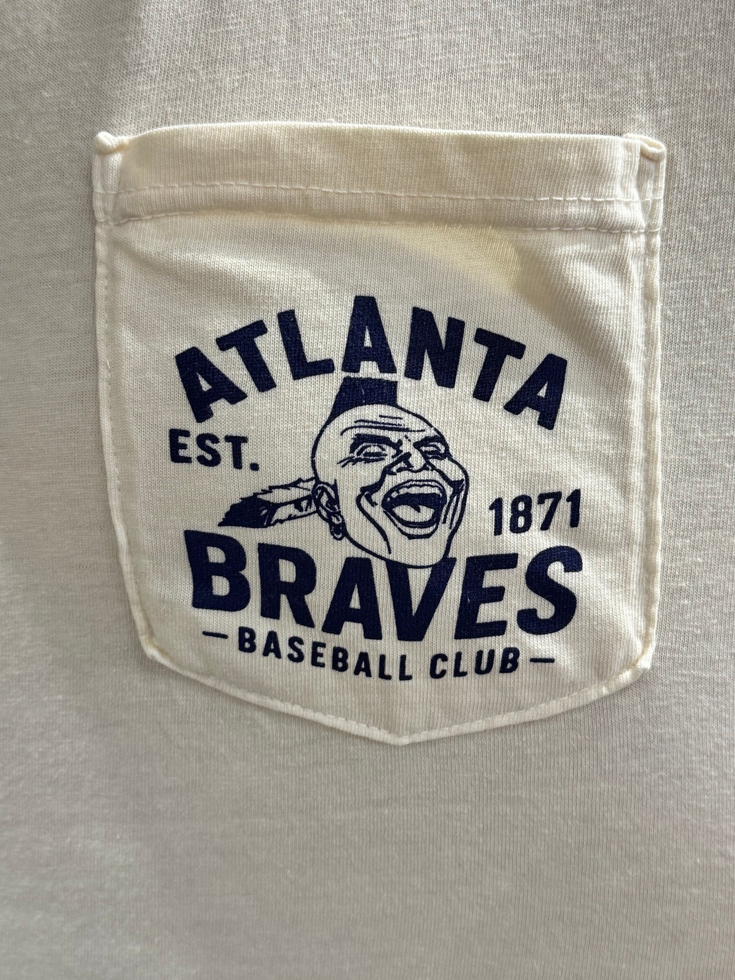 CB Braves Baseball Club S/S Pocket T-Shirt - Ivory