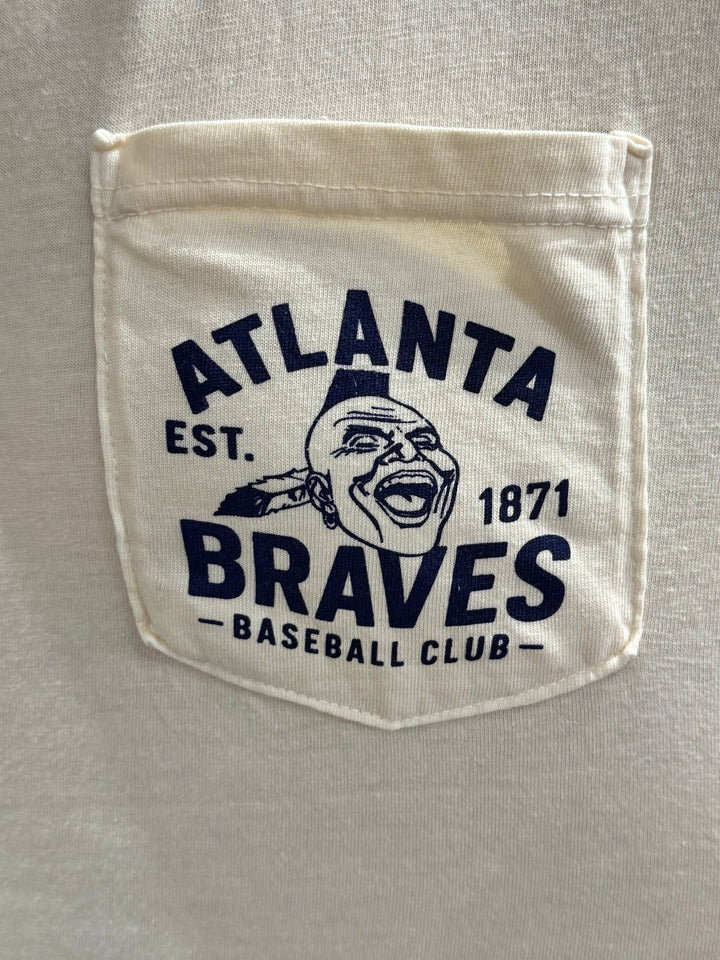 CB Braves Baseball Club S/S Pocket T-Shirt - Ivory