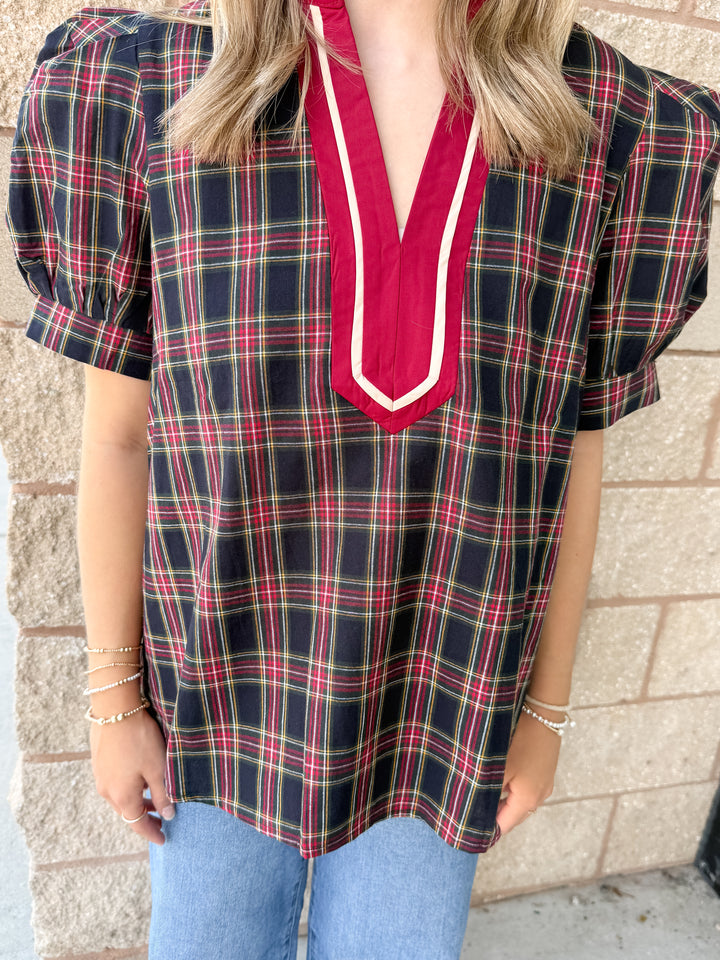 Starling Plaid Top