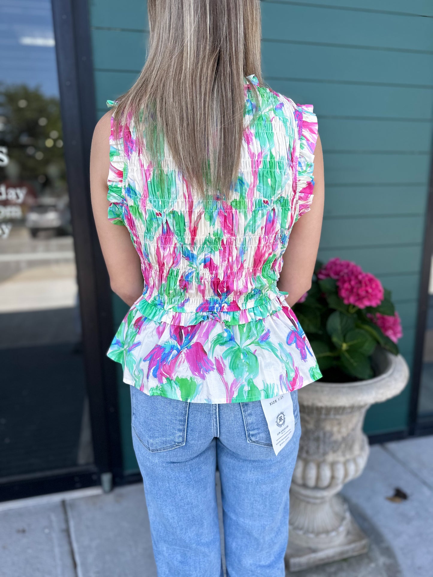 Sawyer Bow Smocked Tank