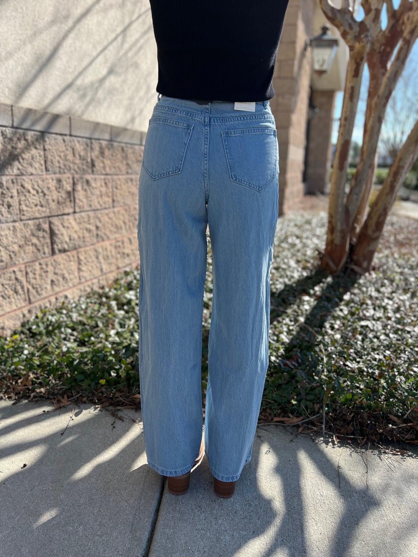 Mia Loose Wide Leg Denim Pant Light Vintage Indigo