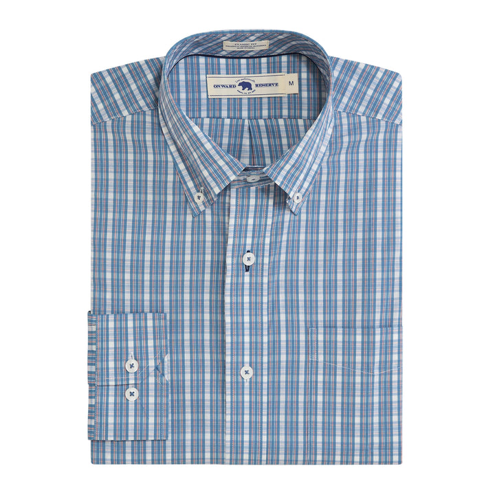 Onward Reserve Chalmers Classic Fit Quad Button Down - Captains Blue