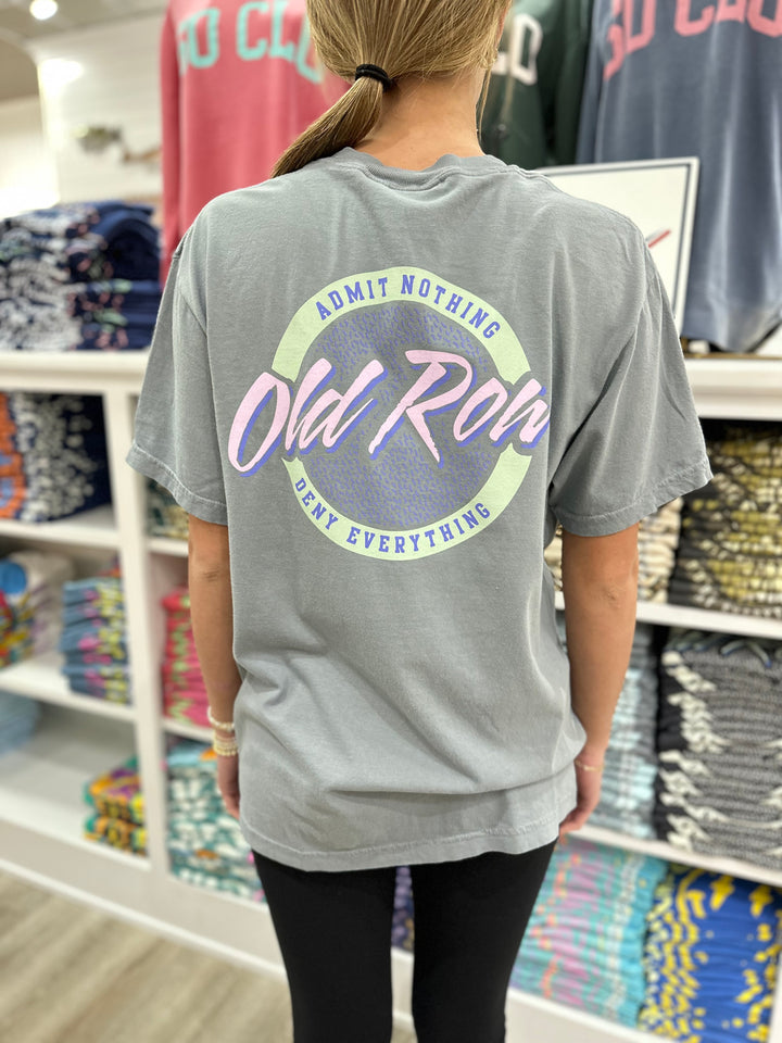 Old Row Circle Logo Pocket S/S T-Shirt - Granite