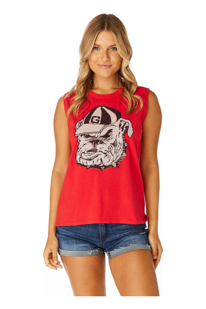 The Sequin Muscle Tank, Georgia Dawgs