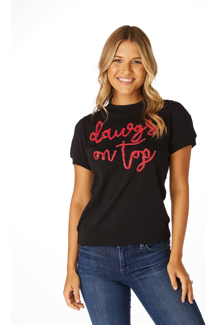 The Glitter Script Short Sleeve, Dawgs on Top